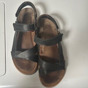 Taos Footwear Kids Black and Brown Sandals